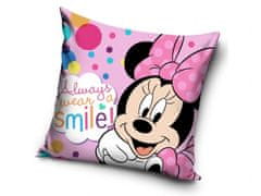 Carbotex Obliečka na vankúšik Minnie Always Smile 40x40 cm