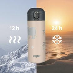 ZOPA Termoska na tekutiny s brčkem 400 ml béžová