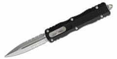 Microtech 225-11 Dirac Combo Standard automatický nôž 7,4 cm, Stonewash, čierna, hliník