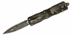 Microtech 225-3OCS Dirac OD Green Camo Serrated automatický nôž 7,4 cm, zelená maskáčová, hliník