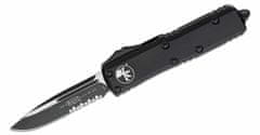 Microtech 231-2T UTX-85 Black Tactical Partial Serrated automatický nôž 7,6 cm, celočierna, hliník