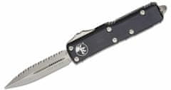 Microtech 232-12 UTX-85 Serrated automatický nôž 7,6 cm, Stonewash, čierna, hliník 