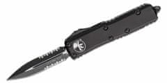 Microtech 232-2T UTX -85 Black Tactical Partial Serrated automatický nôž 7,6 cm, celočierna, hliník