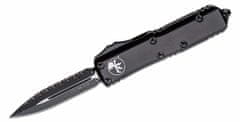 Microtech 232-3T UTX-85 Black Tactical Serrated automatický nôž 7,6 cm, celočierna, hliník