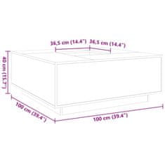 Vidaxl Konferenčný stolík betónovosivý 100x100x40 cm kompozitné drevo