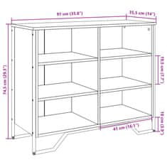 Petromila vidaXL Komoda hnedý dub 91x35,5x74,5 cm kompozitné drevo