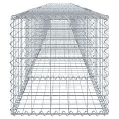 Petromila vidaXL Gabiónový kôš s krytom 800x50x50 cm, pozinkované železo