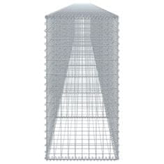 Petromila vidaXL Gabiónový kôš s krytom 1000x50x100 cm pozinkované železo