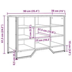 Petromila vidaXL Botník dub sonoma 90x38x61,5 cm kompozitné drevo