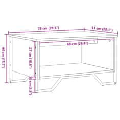 Vidaxl Konferenčný stolík dub sonoma 75x51x40 cm kompozitné drevo