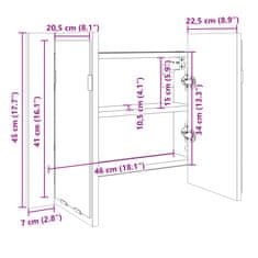 Petromila vidaXL LED zrkadlová skrinka dub sonoma 60x12x45 cm kompozitné drevo