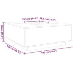 Vidaxl Konferenčný stolík čierny 100x100x40 cm kompozitné drevo