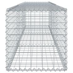 Petromila vidaXL Gabiónový kôš s krytom 300x50x50 cm, pozinkované železo