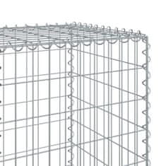 Petromila vidaXL Gabiónový kôš s krytom 400x50x150 cm pozinkované železo