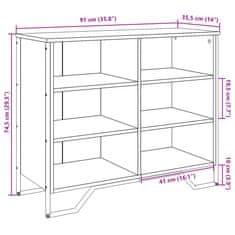 Petromila vidaXL Komoda dub sonoma 91x35,5x74,5 cm kompozitné drevo