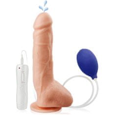 XSARA Vibrační dildo s ejakulací - 10 funkcí - vibrátor penis na přísavce - 77474890