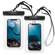 Spigen (2 balenia) Vodotesné puzdro (A601) - IPX8, pre telefón 3,5 - 7" - číre