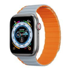 Dux Ducis LD Series remienok pre - Apple Watch 1/2/3/4/5/6/7/8/SE/SE 2 (38/40/41mm) - Grey / oranžová