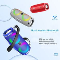 Hoco Bezdrôtový prenosný športový reproduktor (HC12) - Bluetooth 5.0, popruh cez rameno, 10 W - sivý