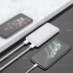 Hoco Power banka Easylink (J82) - 2xUSB-A, Micro-USB, USB Type-C, LED indikátor, 10000 mAh - čierna