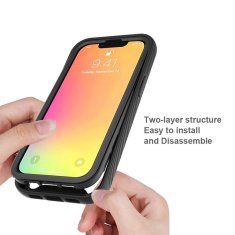 Techsuit Defense360 PRO kryt + ochrana displeja - iPhone 13 - čierna