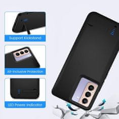 Techsuit Puzdro s batériou Power pro - Samsung Galaxy S22 Plus - 5000 mAh - čierne