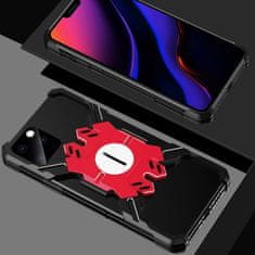 Bomba Luxusný spider hliníkový obal pre iphone - čierno-červený iPhone 8, 7, SE (2020) Čierna