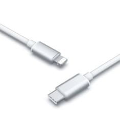 Bomba USB kábel Type-C - iPhone lightning 18W rýchlonabíjací 1M, Farba: Biela