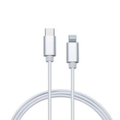 Bomba USB kábel Type-C - iPhone lightning 18W rýchlonabíjací 1M, Farba: Biela