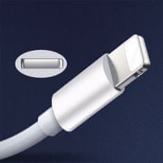 Bomba USB kábel Type-C - iPhone lightning 18W rýchlonabíjací 1M, Farba: Biela