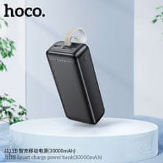 Hoco Power Banka Smart (J111B) - 2x USB, Typ-C, Micro-USB, s LED pre kontrolu batérie a popruhom, 2A, 30000mAh