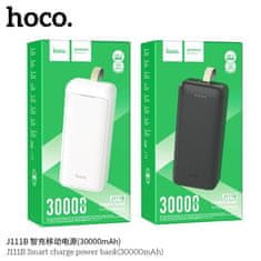 Hoco Power Banka Smart (J111B) - 2x USB, Typ-C, Micro-USB, s LED pre kontrolu batérie a popruhom, 2A, 30000mAh