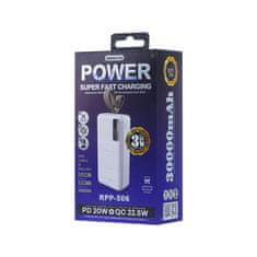 REMAX RPP-506 Power Bank 30000mAh USB / USB-C 22.5W, biela