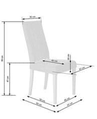 Halmar Dřevěná jídelní židle DIEGO bílá / tap. Inari 91 (1p=2szt)