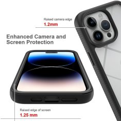 Techsuit Defense360 PRO kryt + ochrana displeja - iPhone 15 pro - čierna