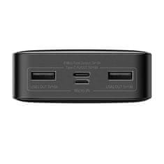 BASEUS Powerbanka Bipow 20000mAh, 2xUSB, USB-C, 15W (čierna)