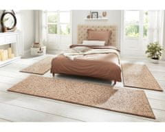 BT Carpet AKCIA: 3 díly: 67x140 (2x), 67x250 (1x) cm Spálňová sada Wolly 102842 Beige Brown (Rozmery kobercov 3 diely: 67x140 (2x), 67x250 (1x))