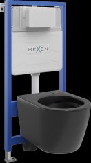 Mexen Fenix Slim, podomietkový modul a závesné WC Carmen, čierna matná, 6103388XX85