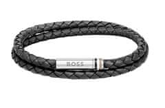 Hugo Boss Elegantný kožený dvojitý náramok 1580489 (Dĺžka 19 cm)