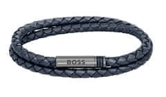 Hugo Boss Štýlový kožený dvojitý náramok 1580494 (Dĺžka 17,5 cm)