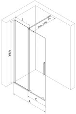 Mexen Mexen Velar Walk-in sprchová stena 90x200 cm, 8 transparent, biela 871-090-000-03-20 - MEXEN