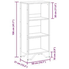 Petromila vidaXL Knižnica dub sonoma 50x31x106 cm kompozitné drevo