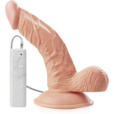 XSARA Realistický vibrátor zakřivený penis dildo na přísavce - 70410366