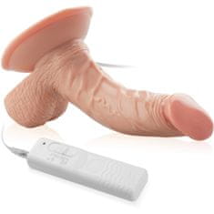 XSARA Realistický vibrátor zakřivený penis dildo na přísavce - 70410366