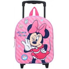 Vadobag Detský cestovný 3D kufor na kolieskach Minnie Mouse