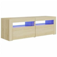 Vidaxl TV skrinka s LED svetlami dub sonoma 120x35x40 cm