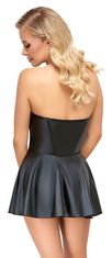 Cottelli Collection Cottelli HOOK UP Dress (Black), lesklé šaty XL