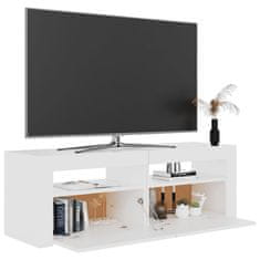 Vidaxl TV skrinka s LED svetlami biela 120x35x40 cm