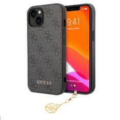 Guess Zadný kryt 4G Charm pre iPhone 13 Tone on Tone Grey