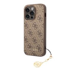 Guess Zadný kryt 4G Charm pre iPhone 13 Pro Tone on Tone Brown